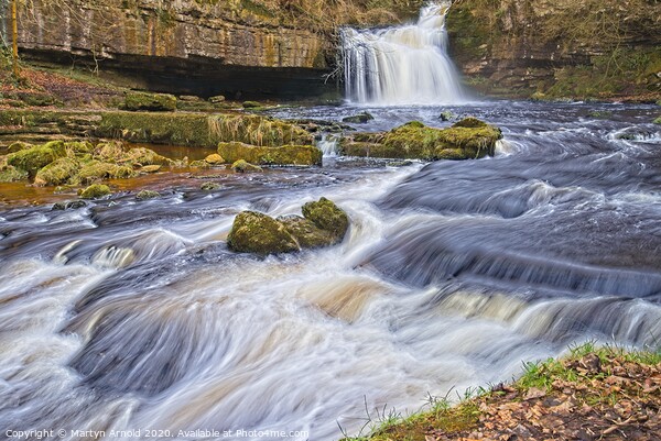 Winter at West Burton Waterfall, Wensleydale, York Picture Board by Martyn Arnold