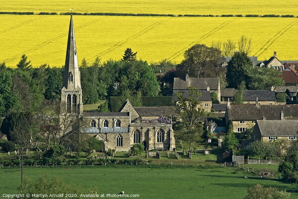 Wakerley Village & Church Northamptonshire Landsca Picture Board by Martyn Arnold