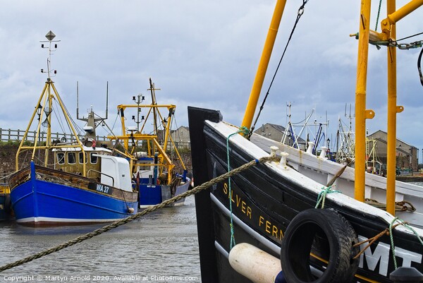 Maryport Harbour Fishing Boats, Cumbria Picture Board by Martyn Arnold