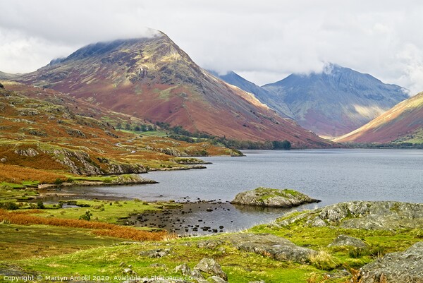 Wast Water Lake and Fells, Lake District Landscape Picture Board by Martyn Arnold