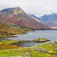 Buy canvas prints of Wast Water Lake and Fells, Lake District Landscape by Martyn Arnold