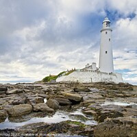 Buy canvas prints of St Marys Lighthouse, Whitley Bay, Tyne and Wear by Martyn Arnold