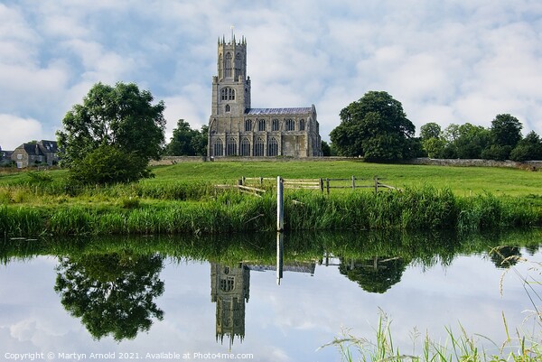 Fotheringhay Church and River Nene Northamptonshire Picture Board by Martyn Arnold