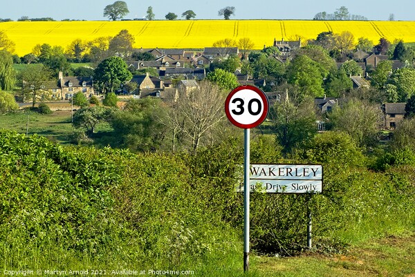 Wakerley Village Northamptonshire Framed Mounted Print by Martyn Arnold