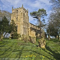 Buy canvas prints of St. Laurence Church Pittington Co.Durham by Martyn Arnold