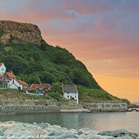 Buy canvas prints of Runswick Bay Sunset by Martyn Arnold