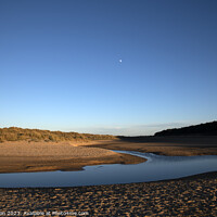 Buy canvas prints of Moonrise Over Holkham Bay by Jon Clifton