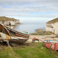 Buy canvas prints of North Landing, Flamborough by Paula Connelly