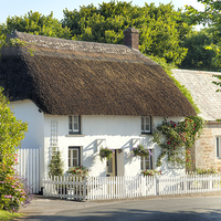 Buy canvas prints of Thatched Cottage by Paula Connelly