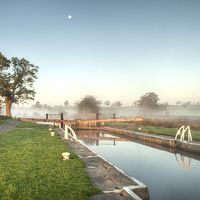 Buy canvas prints of Dawn on the Leeds & Liverpool Canal by Paula Connelly