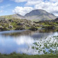 Buy canvas prints of  Innominate Tarn and Great Gable by Paula Connelly