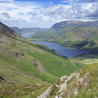 Buy canvas prints of  Buttermere and Crummock Water by Paula Connelly