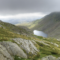 Buy canvas prints of  Goat's Water Tarn, Coniston Old Man by Paula Connelly