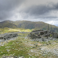 Buy canvas prints of  Abandoned mine on the Old Man of Coniston by Paula Connelly
