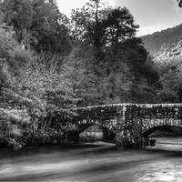 Buy canvas prints of Fingle Bridge in the Autumn by James Cheesman