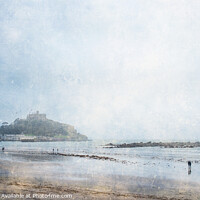 Buy canvas prints of St Michael's Mount and Marazion Beach, Cornwall by Jean Gill