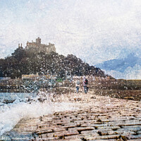 Buy canvas prints of St Michael's Mount Splash 1 by Jean Gill