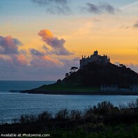 Buy canvas prints of St Michaels Mount Sunset by Jean Gill