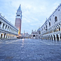 Buy canvas prints of St Marks Square, Venice by Jean Gill