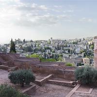 Buy canvas prints of Granada panorama from the Alhambra by Jean Gill