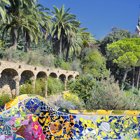 Buy canvas prints of Park Guell Barcelona by Jean Gill