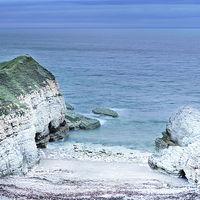 Buy canvas prints of Thornswick Bay Yorkshire UK by Jean Gill