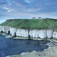 Buy canvas prints of Thornswick Bay Cliffs Yorkshire UK by Jean Gill
