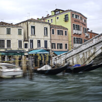 Buy canvas prints of Bridge on the Grand Canal, Venice  by Jean Gill