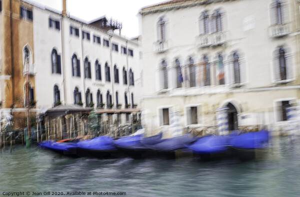 Gondolas and Venetian Palaces Picture Board by Jean Gill