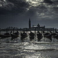 Buy canvas prints of Gondolas in Storm Light by Jean Gill