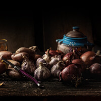 Buy canvas prints of Old Maestra Garlic by Jean Gill