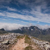 Buy canvas prints of Sgurr Choinnich-Mor and the Aonachs by Ross Vernal
