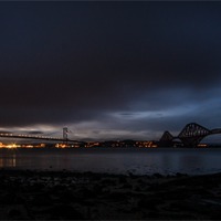 Buy canvas prints of Forth Bridges by Ross Vernal