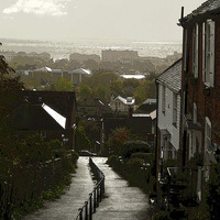 Buy canvas prints of Church Hill After The Rain . by Antoinette B