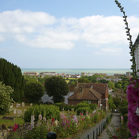 Buy canvas prints of Church Hill- Hythe- in Summer . by Antoinette B