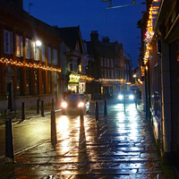 Buy canvas prints of Hythe High Street after the rain  by Antoinette B