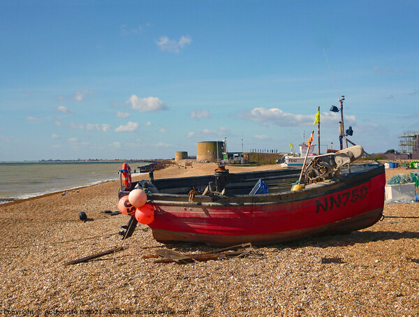 Fisherman's Beach Hythe  Picture Board by Antoinette B