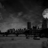 Buy canvas prints of Moody Nights In London by Tony Fishpool