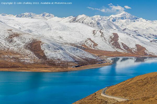  Yamdrok Lake in Tibet Picture Board by colin chalkley