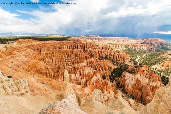 Storm Clouds in Bryce Canyon, Utah Picture Board by colin chalkley