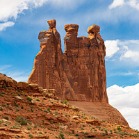 Buy canvas prints of The Three Gossips rock structures - Arches NP by colin chalkley