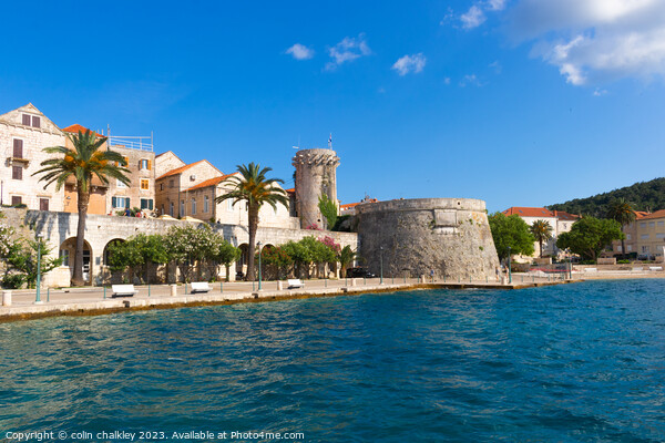 Seafront of Korcula Town, Croatia Picture Board by colin chalkley