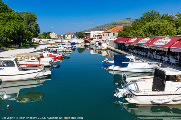 Between Croatia mainland and the island of Trogir Picture Board by colin chalkley