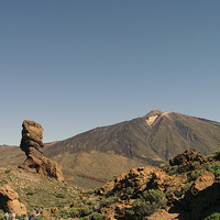 Buy canvas prints of Mount Teide and Rock Formation by colin chalkley