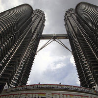 Buy canvas prints of Petronas Towers, Kuala Lumpur by colin chalkley