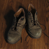 Buy canvas prints of Old Boots by colin chalkley