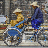 Buy canvas prints of Vietnamese Bicycle Rickshaw by colin chalkley