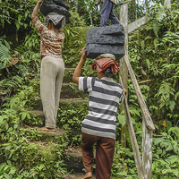 Buy canvas prints of Hard labour in Bali, Indonesia? by colin chalkley