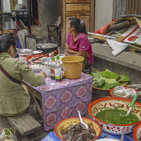 Buy canvas prints of Laos style fast food by colin chalkley