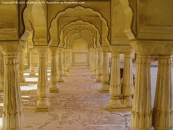 Indian Architecture - Amber Fort Picture Board by colin chalkley